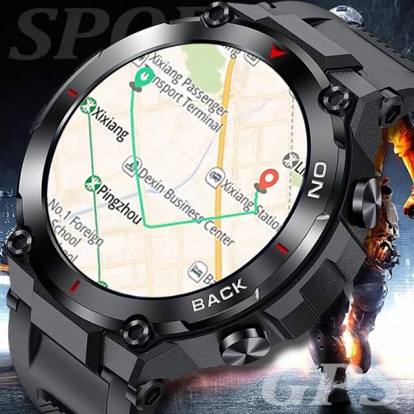 Reloj inteligente militar con GPS, accesorio de pulsera resistente al agua con Pantalla AMOLED de 2023x360 HD, control del ritmo cardíaco y compatible con Xiaomi y Huawei, novedad de 360