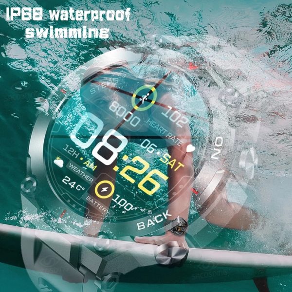 Reloj inteligente militar con GPS, accesorio de pulsera resistente al agua con Pantalla AMOLED de 2023x360 HD, control del ritmo cardíaco y compatible con Xiaomi y Huawei, novedad de 360 - Imagen 6