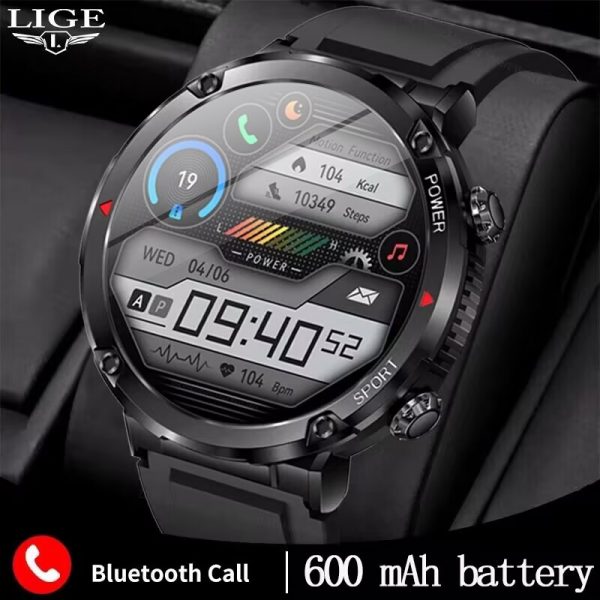 LIGE-reloj inteligente deportivo para hombre, pulsera completamente táctil de 2023 pulgadas, con llamadas, Bluetooth, 1,6