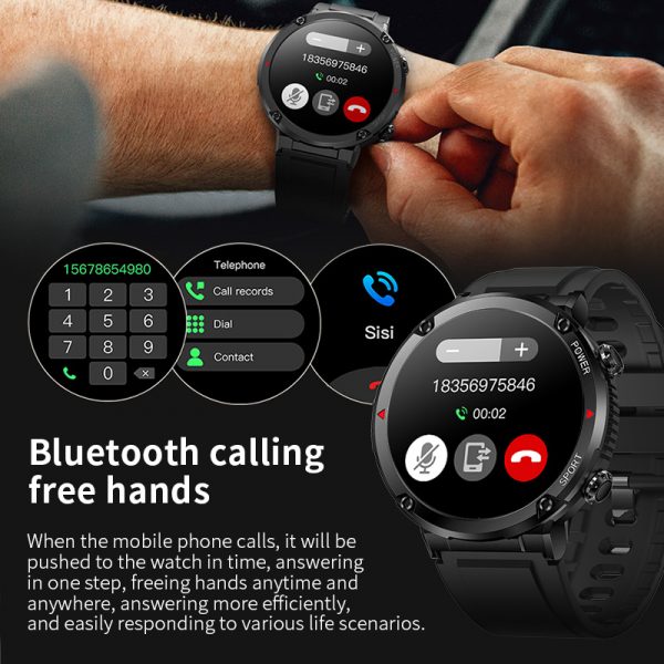 LIGE-reloj inteligente deportivo para hombre, pulsera completamente táctil de 2023 pulgadas, con llamadas, Bluetooth, 1,6 - Imagen 2