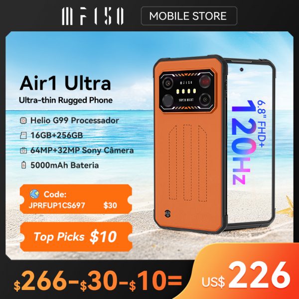 Teléfono Inteligente Air1 Ultra versión Global IIIF150, 8GB + 256GB, Helio G99, 6,8 pulgadas, 120Hz, 64MP + 20MP, visión nocturna