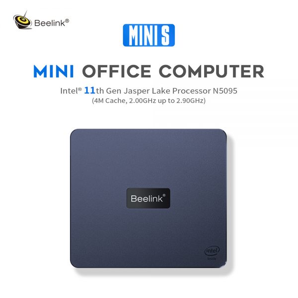 Beelink-ordenador de escritorio Mini S Windows 11 Intel N5095, Mini PC DDR4 8GB 128GB SSD, N95 N100 S12 VS U59 GK3V J4125 - Imagen 3