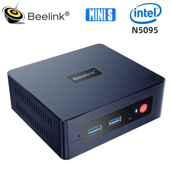 Beelink-ordenador de escritorio Mini S Windows 11 Intel N5095, Mini PC DDR4 8GB 128GB SSD, N95 N100 S12 VS U59 GK3V J4125