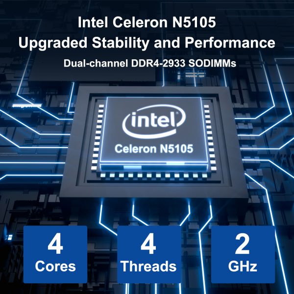 Mini PC Intel NUC 11, NUC11ATKC4, Atlas Canyon, PC de escritorio para el hogar y negocios, N5105 Celeron, gráficos Intel UHD, Windows 11 Pro - Imagen 2