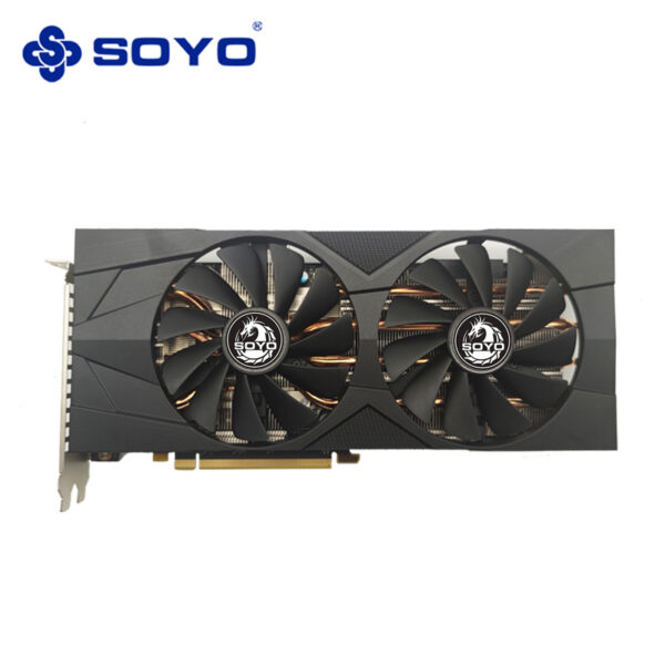 SOYO-tarjeta gráfica para juegos, compatible con CPU de escritorio, AMD RX5700XT 5500XT 6600 6600XT RX580 8GB 16GB GDDR6 128Bit 7NM PCIE4.0X16 - Imagen 2