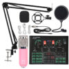 Micrófono inalámbrico de condensador para estudio profesional, tarjeta de sonido Bm 800, para juegos, cantar, Karaoke, PC y teléfono - Imagen 5
