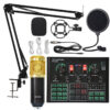 Micrófono inalámbrico de condensador para estudio profesional, tarjeta de sonido Bm 800, para juegos, cantar, Karaoke, PC y teléfono - Imagen 2