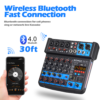 BOMGE-mezclador de Audio inalámbrico de 6 canales, consola de mezcla portátil, interfaz USB, tarjeta de sonido con 16 DSP Echo 48V Phantom Power - Imagen 3