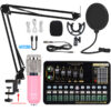 Micrófono de condensador profesional BM 800, inalámbrico por Bluetooth V10 PRO, tarjeta de sonido para PC, ordenador, teléfono, Karaoke, cantar en vivo, juegos - Imagen 6
