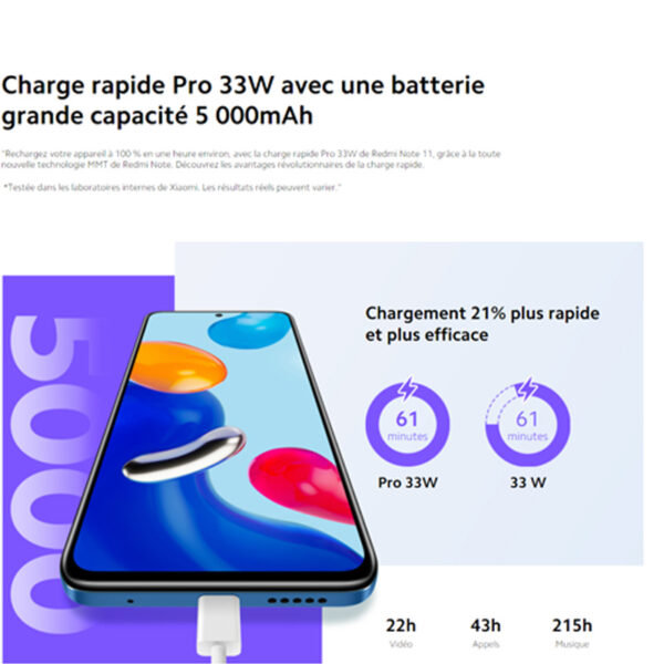 Xiaomi-teléfono inteligente Redmi Note 11 NFC, versión Global,  680 Octa Core, 33W, carga rápida, cámara cuádruple de 50mp, cargador de la UE - Imagen 6