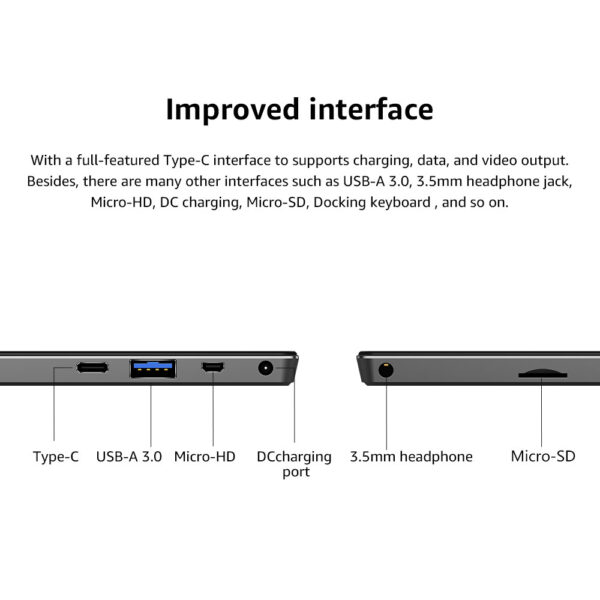 CHUWI-Tableta Ubook X 2K de 12 pulgadas, Tablet 2 en 1 con Windows 11, Intel Celeron N4120, 8GB, DDR4, 256GB, almacenamiento de doble banda, 2,4G/5G, Wifi - Imagen 6