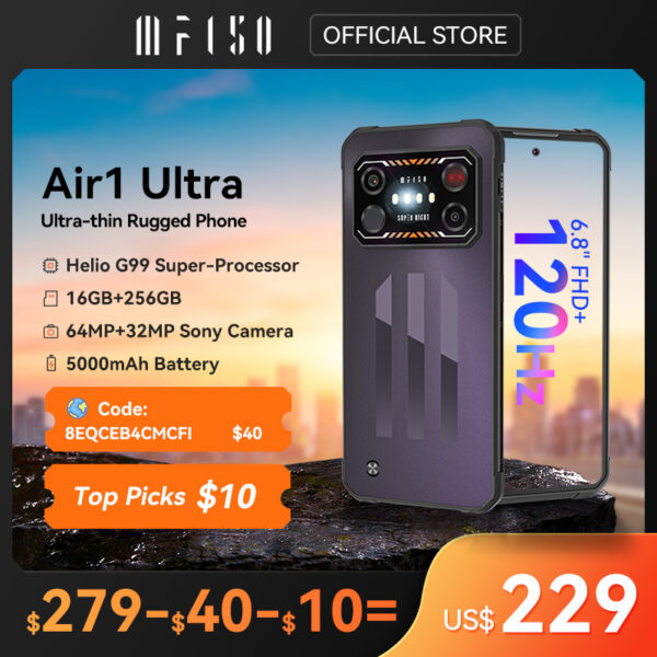 Teléfono Inteligente IIIF150 Air1 versión Global, Smartphone Ultra resistente con visión nocturna, pantalla FHD de 6,8 pulgadas y 120Hz, Helio G99, cámara de 64MP, 8GB + 256GB