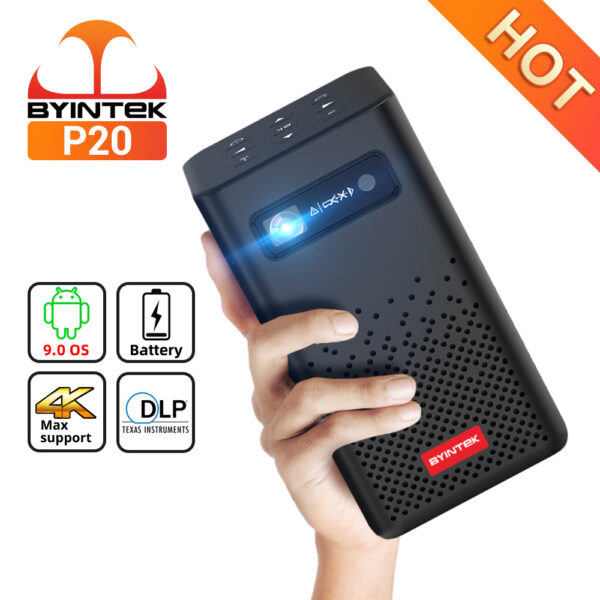 BYINTEK P20 mini proyector portátil para Android WIFI proyectores de cine en casa TV vídeo Pico LED DLP Full HD 1080P teléfono móvil PC CINE 4K