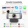 Spedal-cámara Web C920 Pro con gran angular de 120 °, Webcam Full HD 1080P con trípode, Software oficial, USB, Control de Software para Mac y PC - Imagen 3