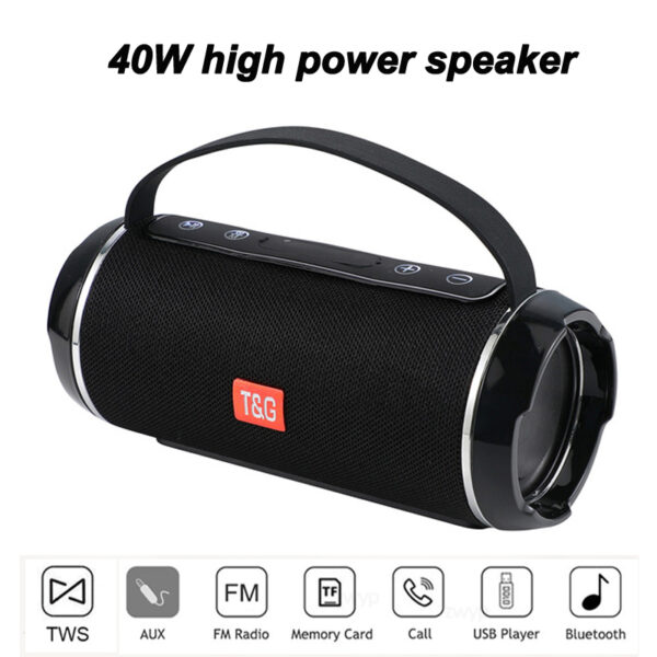 TG116C Altavoz Bluetooth portátil de alta potencia, columna de sonido inalámbrica, Subwoofer, centro de música, estéreo 3D R, 40W, TWS, resistente al agua, para exteriores