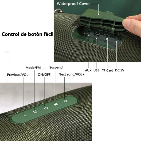 TG187 50W Alta potencia caixa de som Altavoz Bluetooth al aire libre Columna portátil inalámbrica impermeable para altavoces de PC Super Base Subwoofer Centro de música Sistema de sonido de cine en casa Barra de sonido - Imagen 5