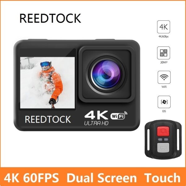 Cámara de Acción 4K 60FPS 24MP 2,0 táctil LCD EIS pantalla WiFi impermeable Control remoto 4X Zoom casco Go 9 Pro Sport Video Recorder