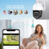 Cámara de seguridad IP 4K de 8MP, videocámara CCTV con WiFi, doble lente, visión nocturna a Color, Zoom Digital de 4MP, 2K y 8x, IP66, vigilancia al aire libre - Imagen 6