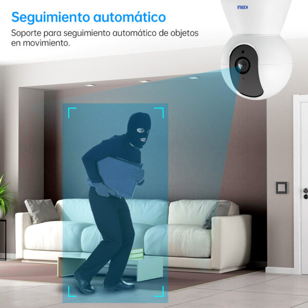 KERUI-Mini Cámara IP Inteligente Tuya HD, Grabadora de Seguridad para el Hogar, Wi-Fi, Inalámbrica, 3MP ,720p, 1080p, CCTV, Vigilancia por IR, Visión Nocturna, Monitor para Bebé - Imagen 2