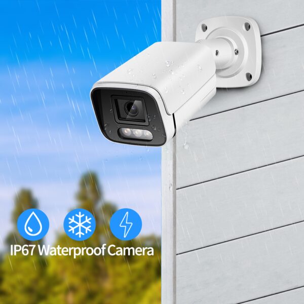 8MP 4K IP camara videovigilancia de Detección de rostro Ai para exteriores H.265 Onvif Array Visión nocturna IR 5MP POE cámara de vigilancia de audio humano - Imagen 6