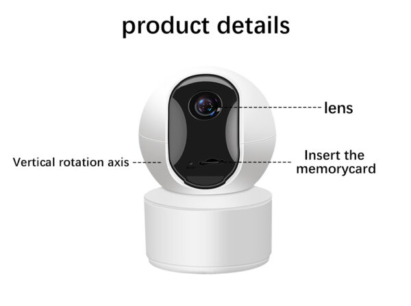 Cámara wifi de seguridad para el hogar, con visión nocturna, monitor de audio, cámara IP - Imagen 6