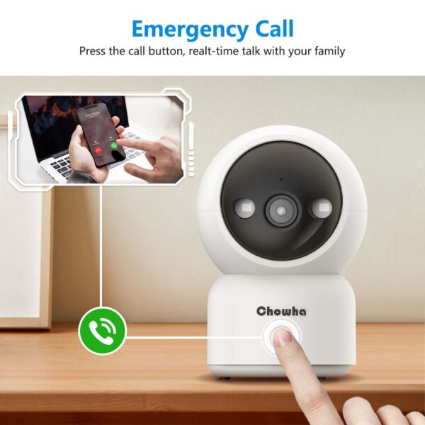 ONVIF-cámara IP de seguridad para interiores, videocámara de vigilancia inalámbrica con seguimiento automático por Ia, 5G, WiFi, 3MP, visión nocturna a Color - Imagen 3