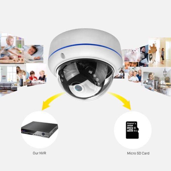 BESDER-cámara IP de seguridad para el hogar, videocámara de 5MP, WiFi, Audio inalámbrico, versión nocturna, 1080P, a prueba de vandalismo, 128G, tarjeta TF, para exteriores - Imagen 6