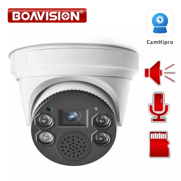 Cámara de seguridad IP con Wifi, videocámara Domo inalámbrica de 1080P, 2.0MP, Audio bidireccional, ranura para tarjeta TF, visión nocturna, 20m, P2P, CamHipro