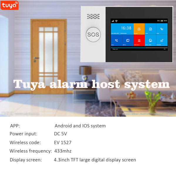 Sistema de alarma antirrobo para el hogar, Kit de alarma de seguridad con Sensor de movimiento PIR, inalámbrico, WIFI, GSM, PG-107, Tuya - Imagen 2