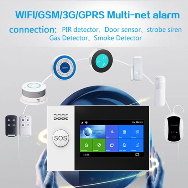 Sistema de alarma antirrobo para el hogar, Kit de alarma de seguridad con Sensor de movimiento PIR, inalámbrico, WIFI, GSM, PG-107, Tuya - Imagen 4