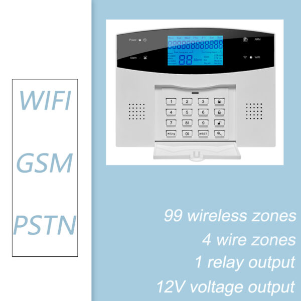 Sistema de alarma inteligente Tuya WiFi GSM para el hogar, kit antirrobo con pantalla LCD, aplicación móvil, Control remoto, armar y desarmar - Imagen 2