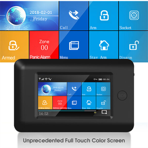 PGST-sistema de alarma antirrobo para el hogar, dispositivo de seguridad inteligente con pantalla táctil de 433MHz, WIFI, GSM, RFID - Imagen 4