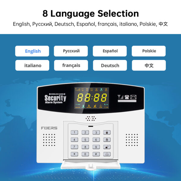 Fuers-sistema de alarma inteligente W214 para el hogar, dispositivo inalámbrico antirrobo, GSM, con pantalla LCD, cámara IP, WIFI, Tuya, 4G - Imagen 3