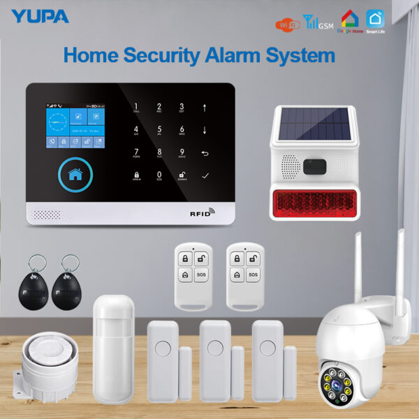 Sistema de alarma de seguridad para el hogar, alarma antirrobo con Sensor de movimiento inalámbrico, WIFI, GSM, compatible con la aplicación Tuya SmartLife, jardín y casa