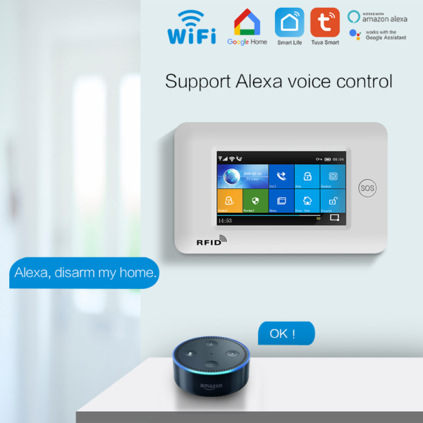 Sistema de alarma inalámbrico, Detector de humo con Sensor antirrobo, Control remoto por aplicación TUYA, 433MHz, WIFI, GSM, Kit inteligente - Imagen 4