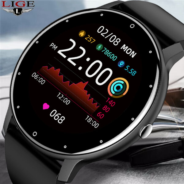 LIGE-reloj inteligente deportivo para hombre, nuevo accesorio de pulsera resistente al agua IP67 con Bluetooth y pantalla táctil, compatible con Android e ios, incluye caja, 2023