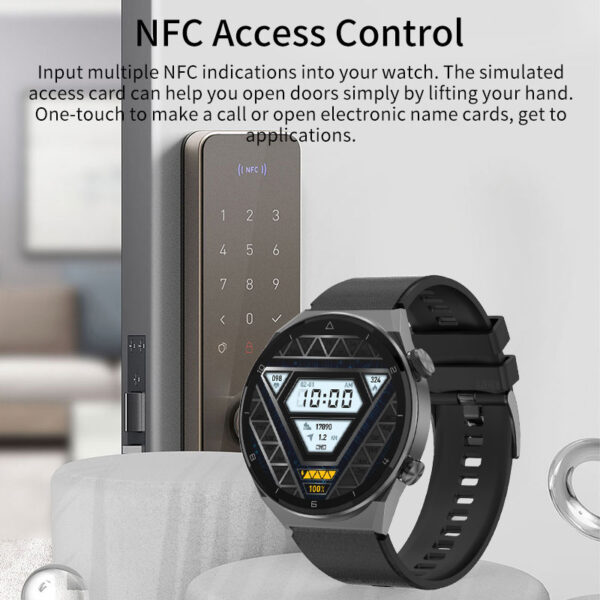 LIGE-reloj inteligente deportivo para hombre, nuevo accesorio de pulsera resistente al agua con Pantalla AMOLED HD, Control de acceso NFC, Bluetooth y llamadas - Imagen 5