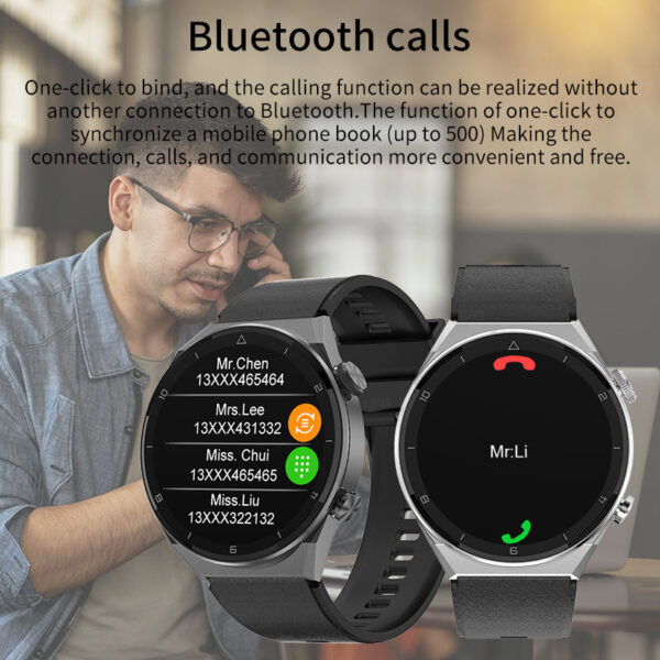 LIGE-reloj inteligente deportivo para hombre, nuevo accesorio de pulsera resistente al agua con Pantalla AMOLED HD, Control de acceso NFC, Bluetooth y llamadas - Imagen 3