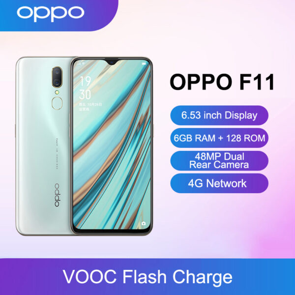 OPPO-teléfono inteligente F11 Original, móvil libre, 6GB de RAM, 128GB de ROM, 6,53 pulgadas, 48MP, 4G LTE, Android, versión Global