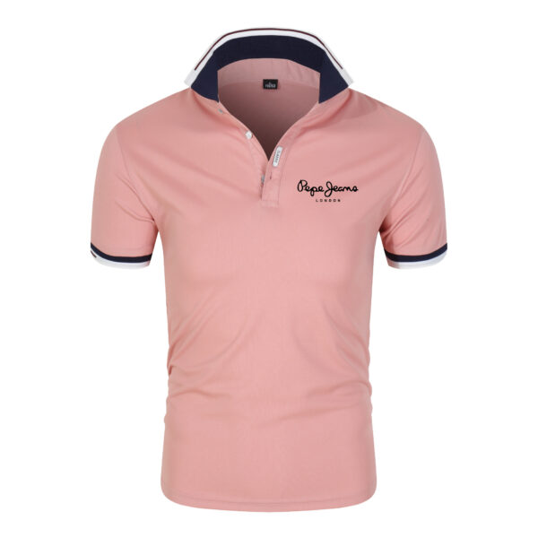 Polo de manga corta con solapa para hombre, camiseta informal holgada, transpirable, secado rápido, ropa de viaje al aire libre, Verano - Imagen 4