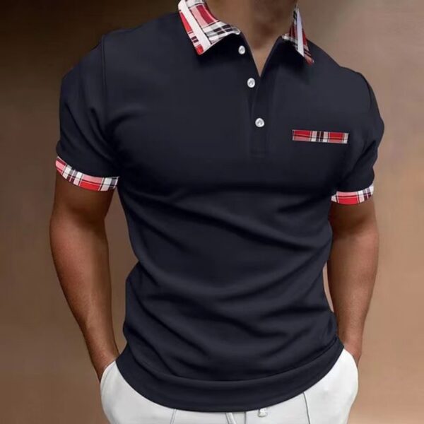 Polo informal de manga corta para hombre, camiseta con solapa a la moda, transpirable, ropa de negocios, novedad de verano 2023