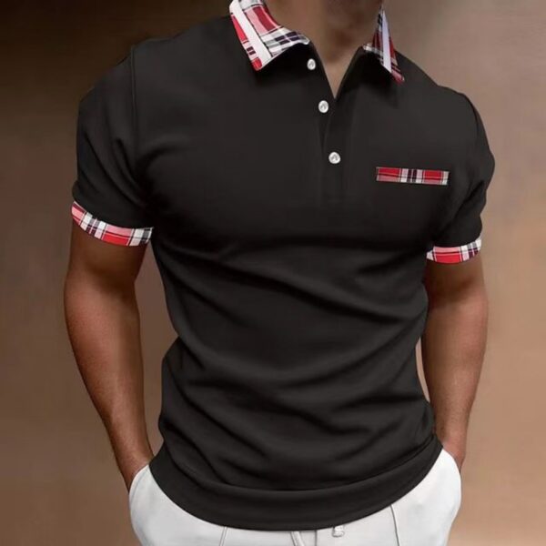 Polo informal de manga corta para hombre, camiseta con solapa a la moda, transpirable, ropa de negocios, novedad de verano 2023 - Imagen 2