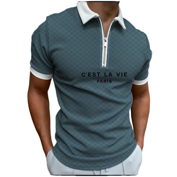 Polo de relajación ventilado para hombre, camisa de manga corta con solapa de Color puro, ropa de verano - Imagen 5