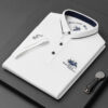 Polo de manga corta con solapa a la moda para hombre, camiseta informal de negocios de alta calidad, camiseta bordada, top de verano - Imagen 2