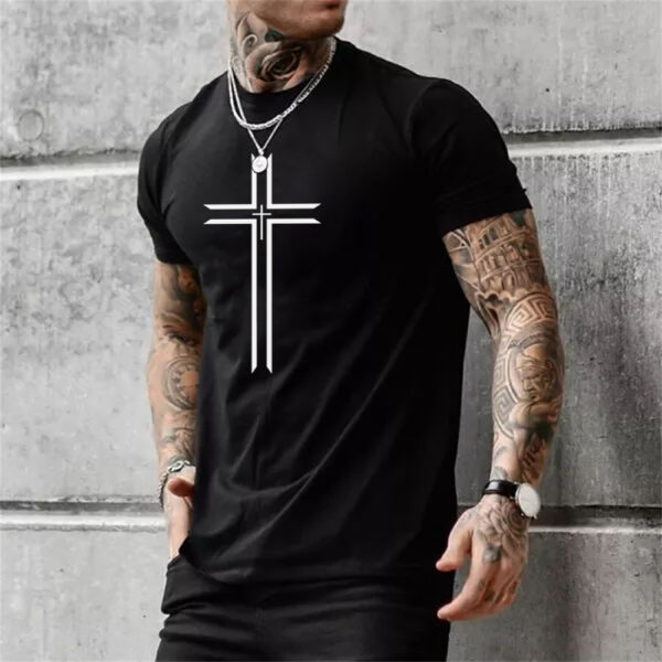 Camiseta Retro clásica para hombre, Camisa ajustada, absorbente de sudor, deportiva, Fitness, Manga corta avanzada, estilo Simple, ropa superior - Imagen 6