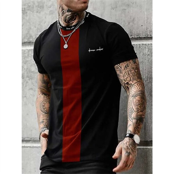 Camiseta Retro clásica para hombre, Camisa ajustada, absorbente de sudor, deportiva, Fitness, Manga corta avanzada, estilo Simple, ropa superior - Imagen 4