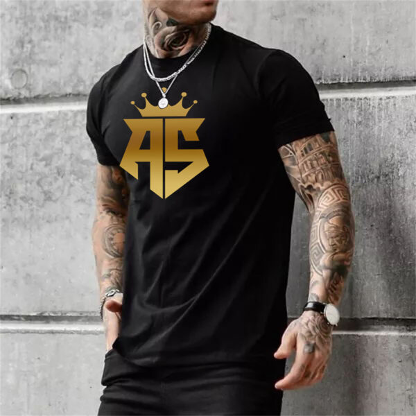 Camiseta Retro clásica para hombre, Camisa ajustada, absorbente de sudor, deportiva, Fitness, Manga corta avanzada, estilo Simple, ropa superior - Imagen 5