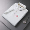 Polo de alta calidad para hombre, camiseta de manga corta con solapa, Tops de moda, camisa de marca bordada, Polo de negocios, verano, 2023 - Imagen 3
