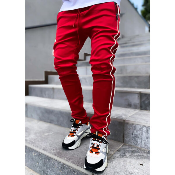 Pantalones Cargo para hombre, ropa deportiva reflectante, informal, Hip Hop, Joggers - Imagen 6