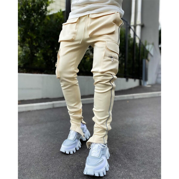 Pantalones Cargo para hombre, ropa deportiva reflectante, informal, Hip Hop, Joggers - Imagen 5